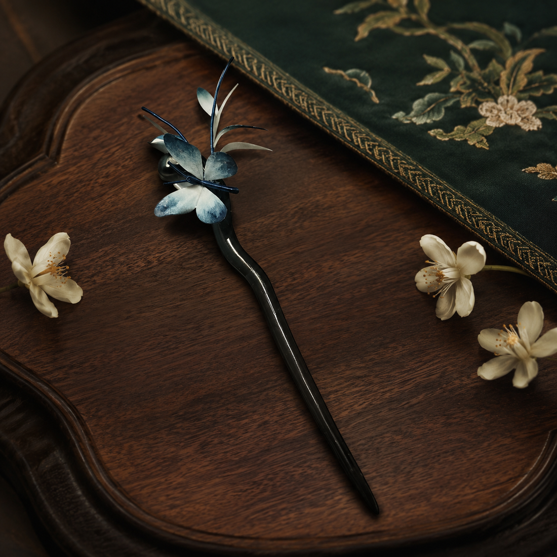 Velvet Flower Hairpin