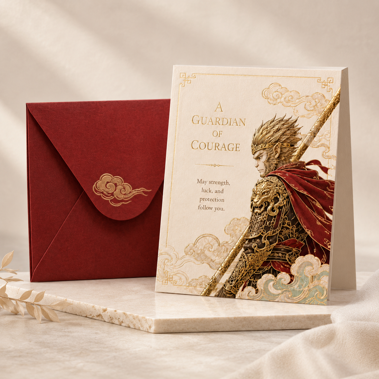 Sun Wukong Courage Guardian Greeting Card