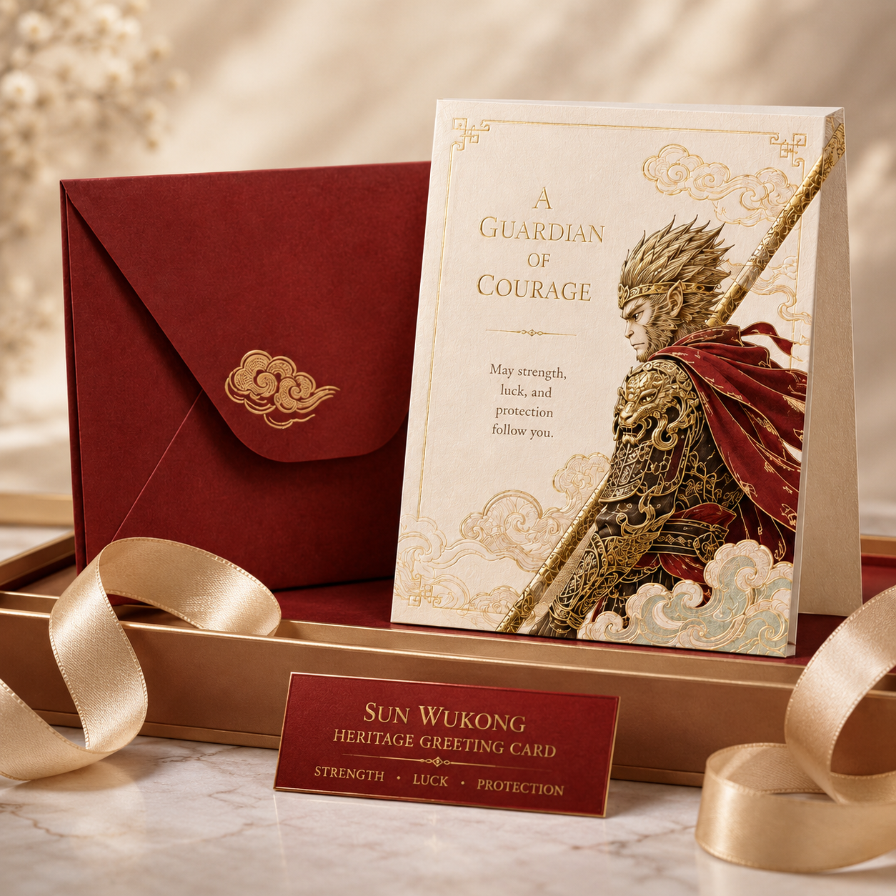 Sun Wukong Courage Guardian Greeting Card