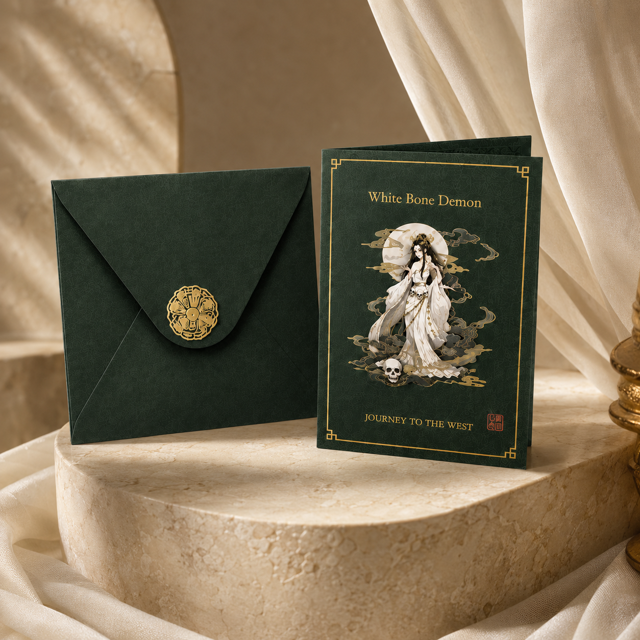 White Bone Demon Mystic Greeting Card