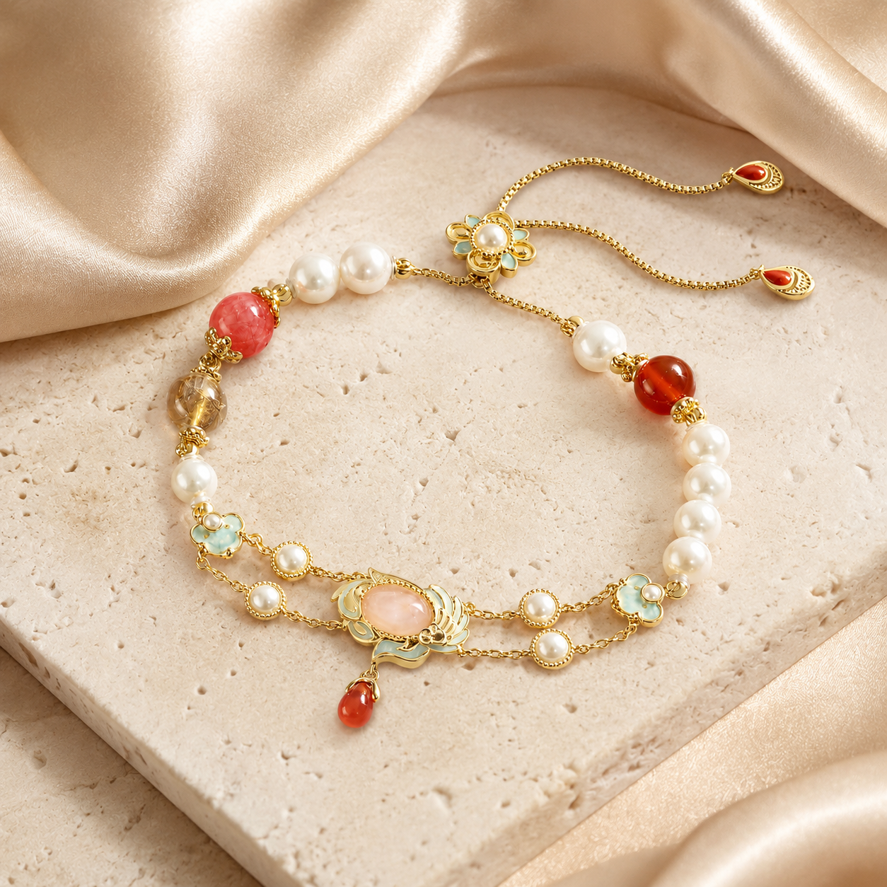 Pearl Blossom Wish Bracelet