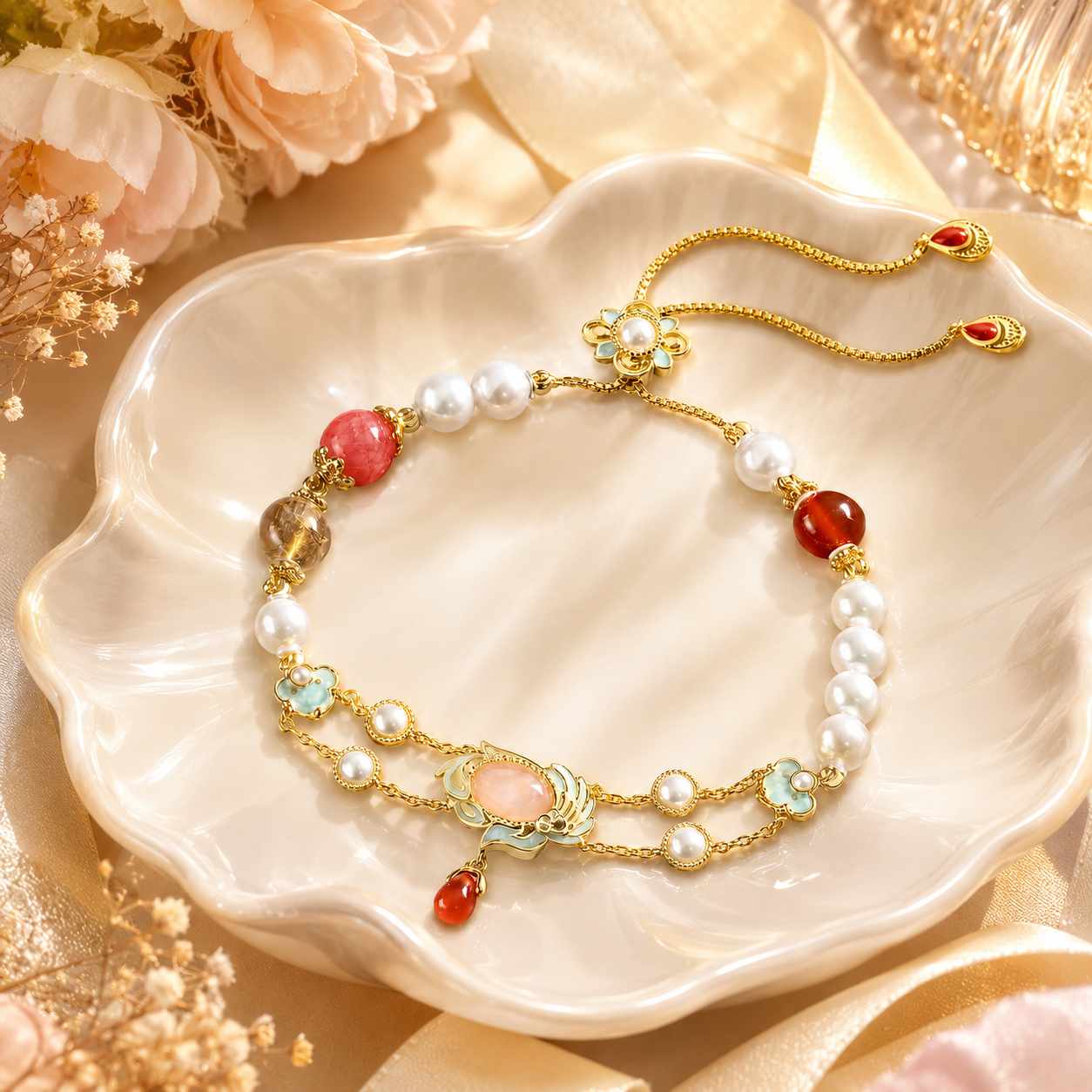 Pearl Blossom Wish Bracelet
