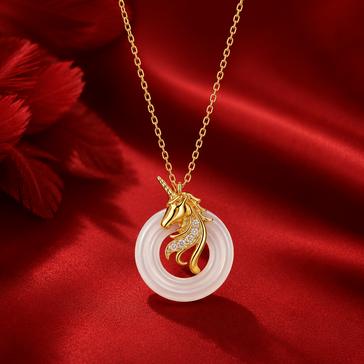 Jade Guardian Pendant Necklace